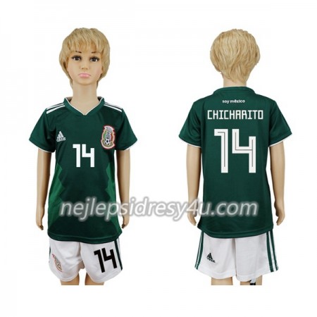 Fotbalový Dres Mexiko Chicharito 14 Dětské Domácí MS 2018